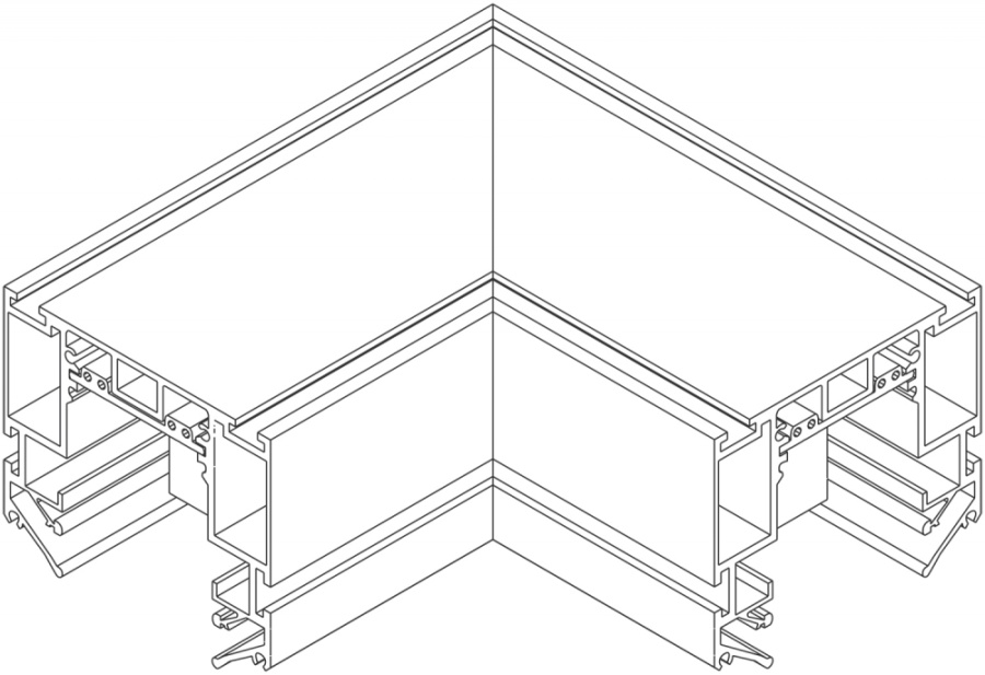 Коннектор угловой для низковольтного трека SY