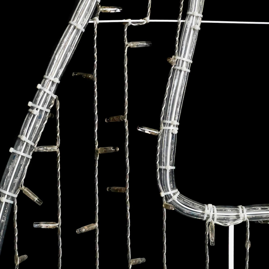 Светодиодная Консоль «Олень в Профиль» 90 х 240 см, Белая, 220В