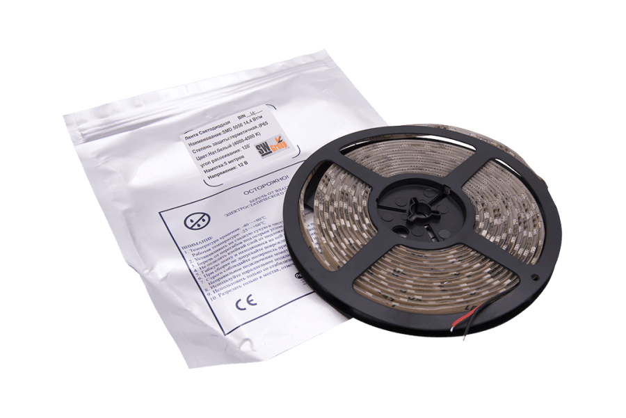 Лента светодиодная SWG SWG560, 14,4 Вт/м, 12В, IP65, нейтральный белый