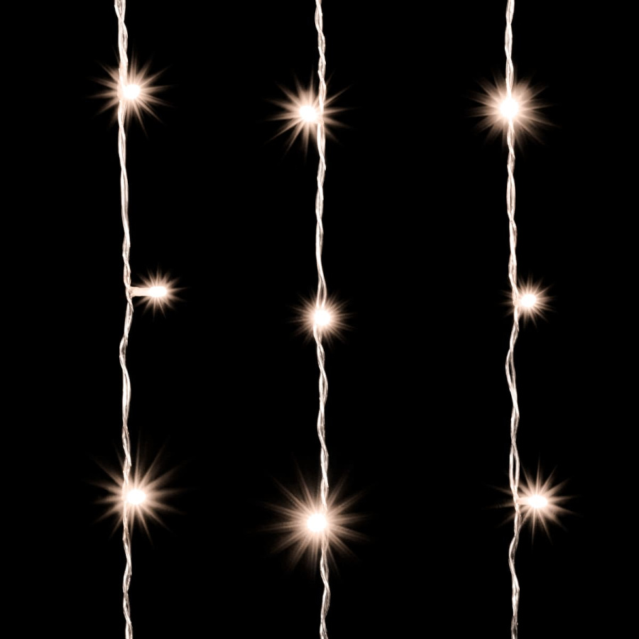 Гирлянда Занавес Облегченный 2 x 2 м Тепло-Белый 220В, 400 LED, Провод Прозрачный ПВХ, IP54