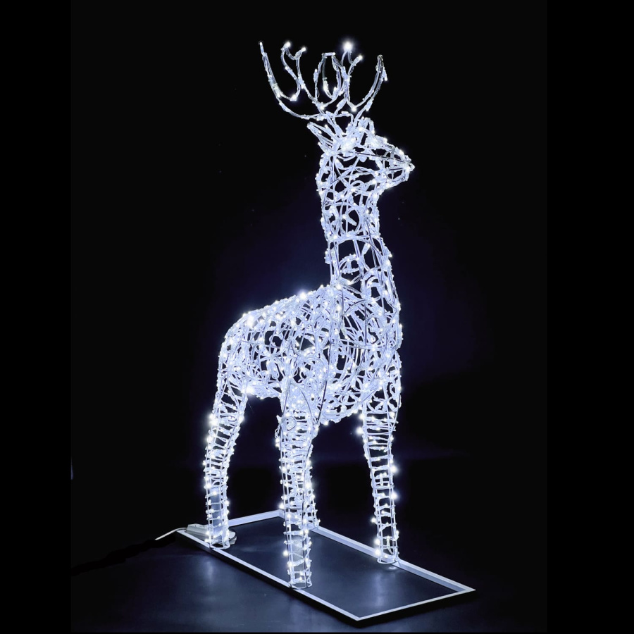 Светодиодная Фигура "Световой Олень" 1,8м Белый 24В, IP65