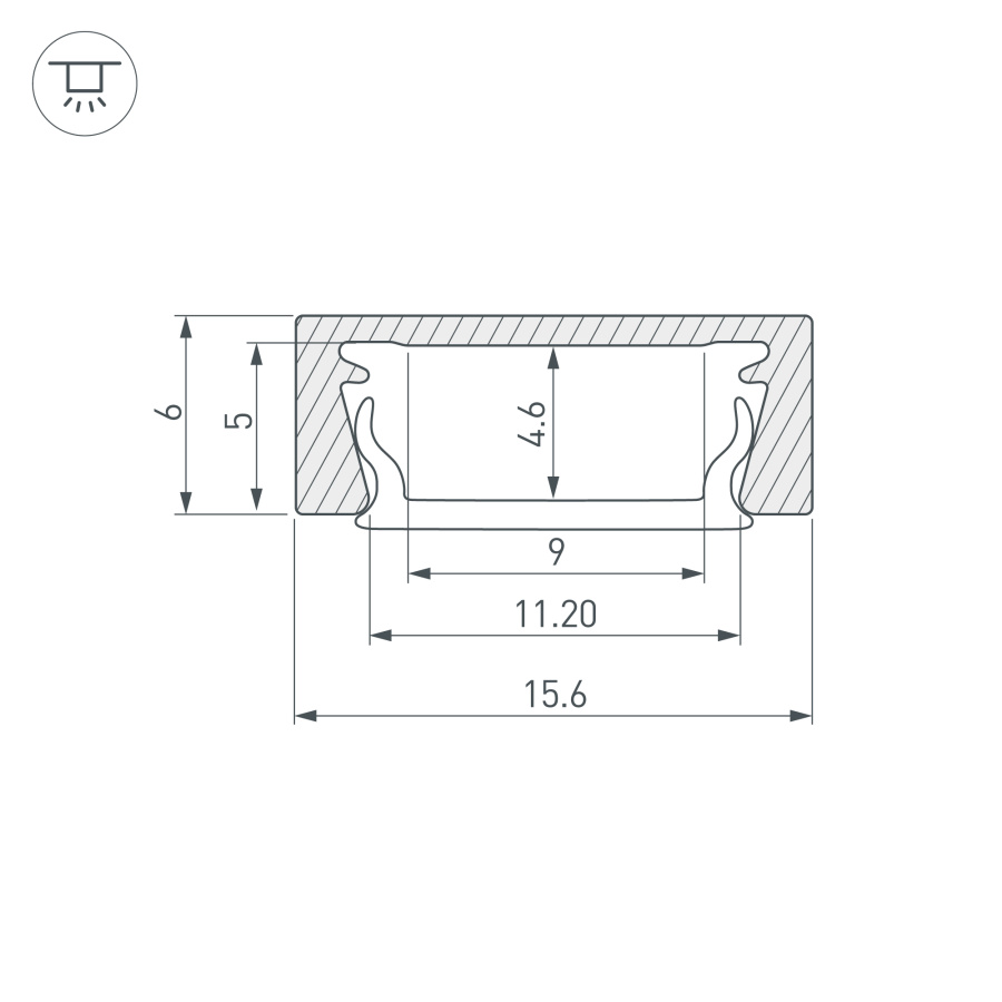 Профиль MIC-M-3000 ANOD (Arlight, Алюминий)