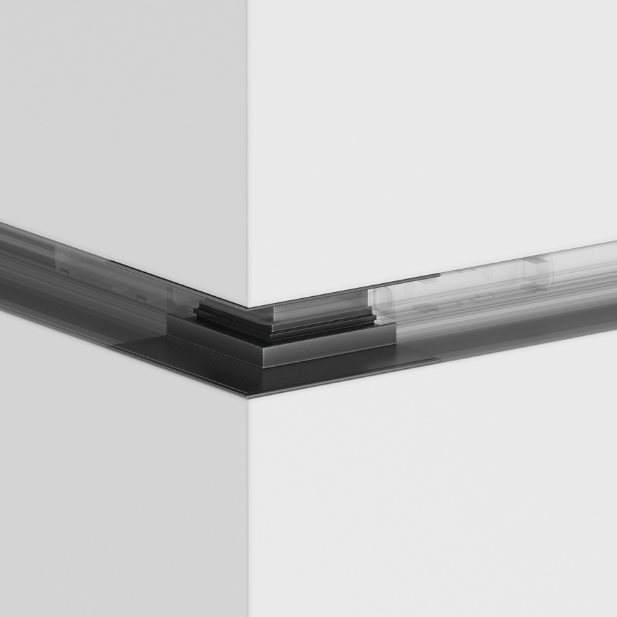 Угловой коннектор внешний S35 встраиваемый черный для встраиваемой трековой системы Technical TRA004OCL-22B