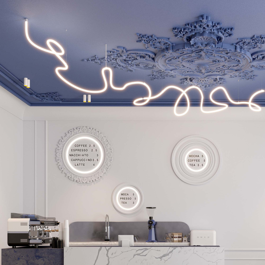 Лента герметичная MOONLIGHT-SIDE-FP-X1088-D25mm 24V Warm2300 (20 W/m, IP65, 5m, wire x1) (Arlight, Вывод боковой, 3 года)