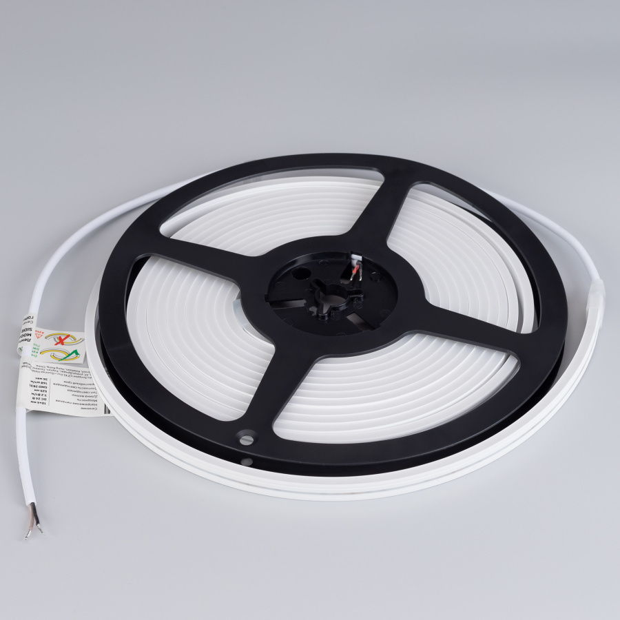 Лента герметичная MOONLIGHT-SIDE-A168-4x10mm 24V Red (7.2 W/m, IP65, 5m, wire x2) (Arlight, Вывод прямой, 3 года)