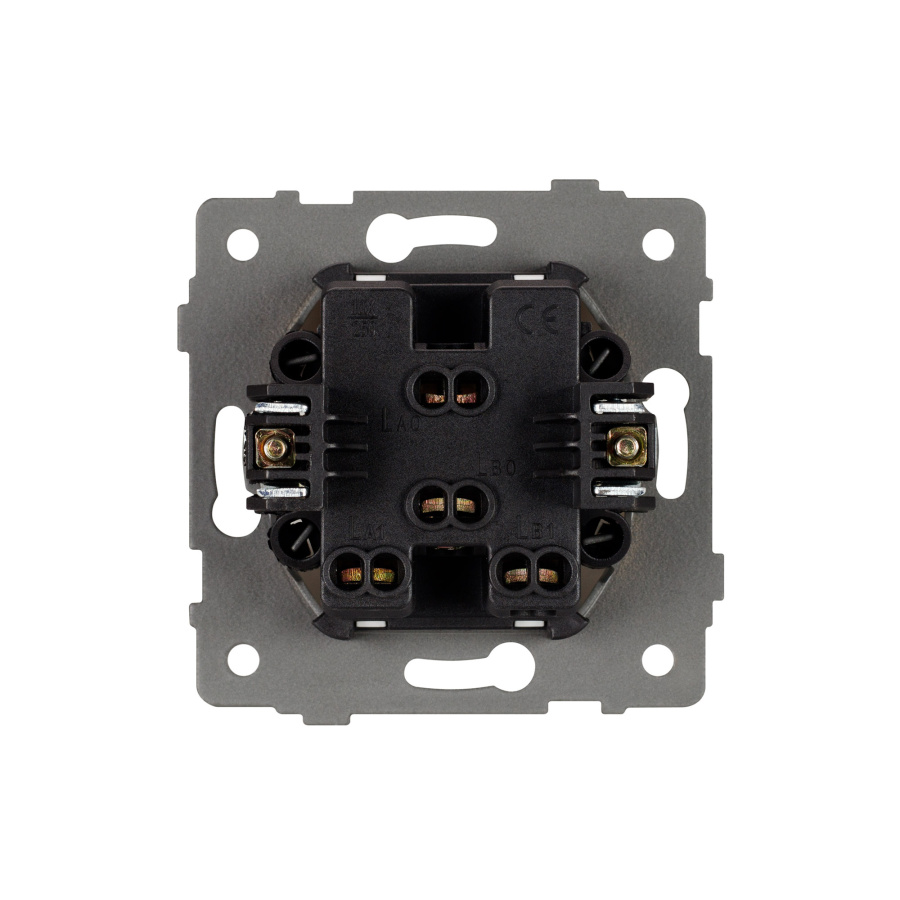 Механизм выключателя двухклавишный непроходной SWT-MK02-PL-GD-V (250V, 10A) (Arlight, -)