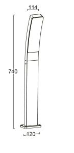 Наземный светильник W2889blt-740 Gr