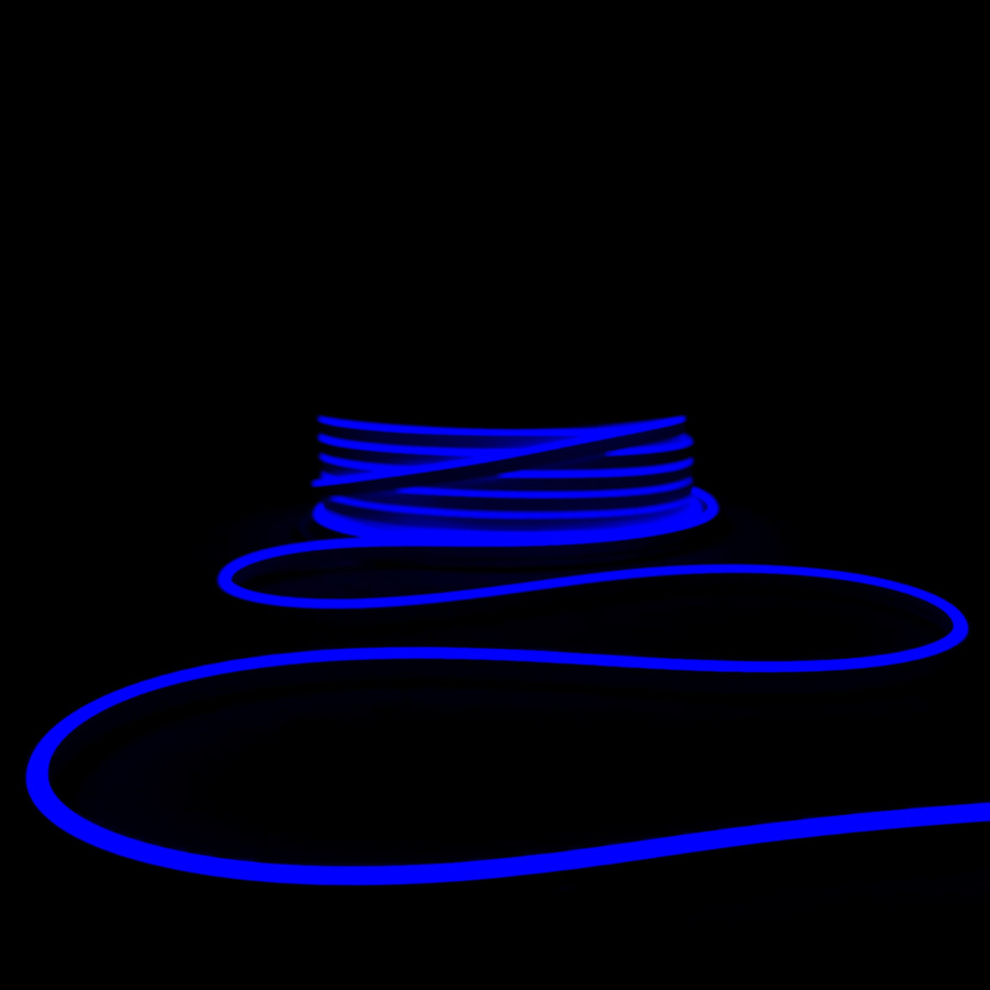 Односторонний Гибкий Неон 6х12мм Синий 12В, IP65