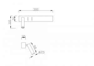 Настенный светильник (бра) Technical C031WL-L8B3K