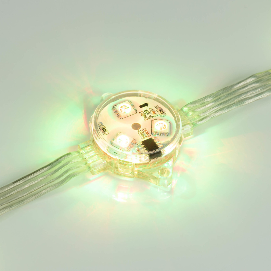 Модуль управляемый DMX-B3-D30 12V RGB (0.72W, IP68, 140 deg) (Arlight, Пластик, 3 года)