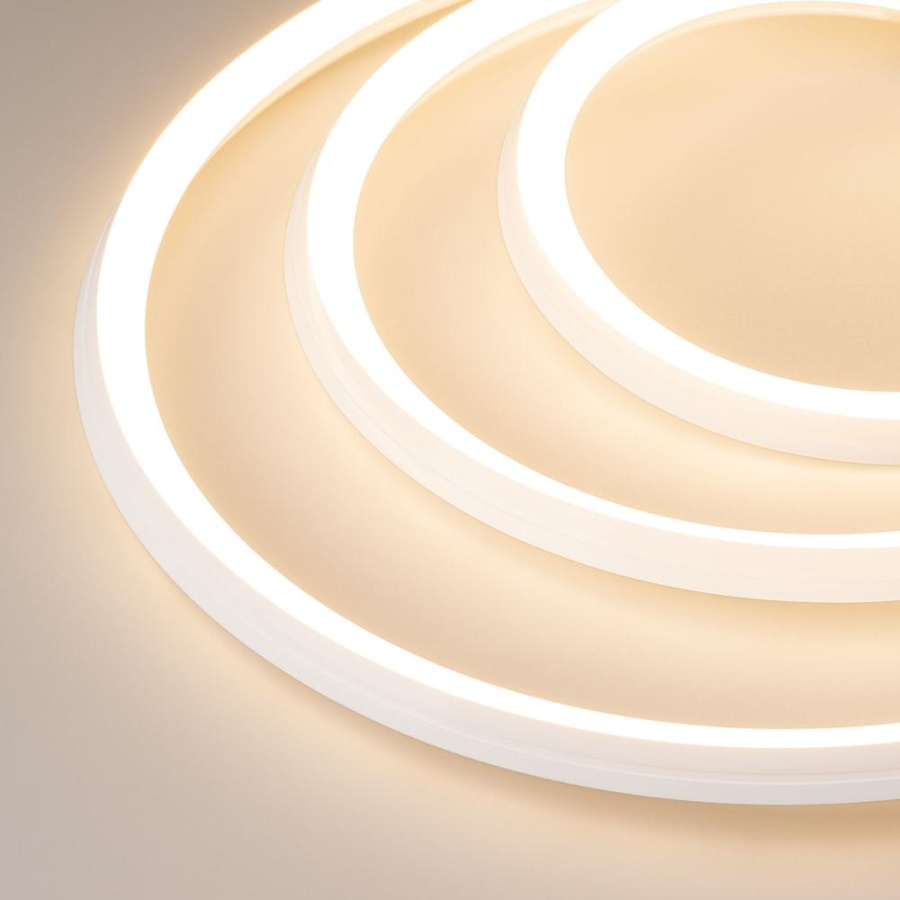 Лента герметичная MOONLIGHT-3D-A168-15x15mm 24V Warm3000 (7.2 W/m, IP67, 2835, 5m, Wire x1) (Arlight, Силикон)