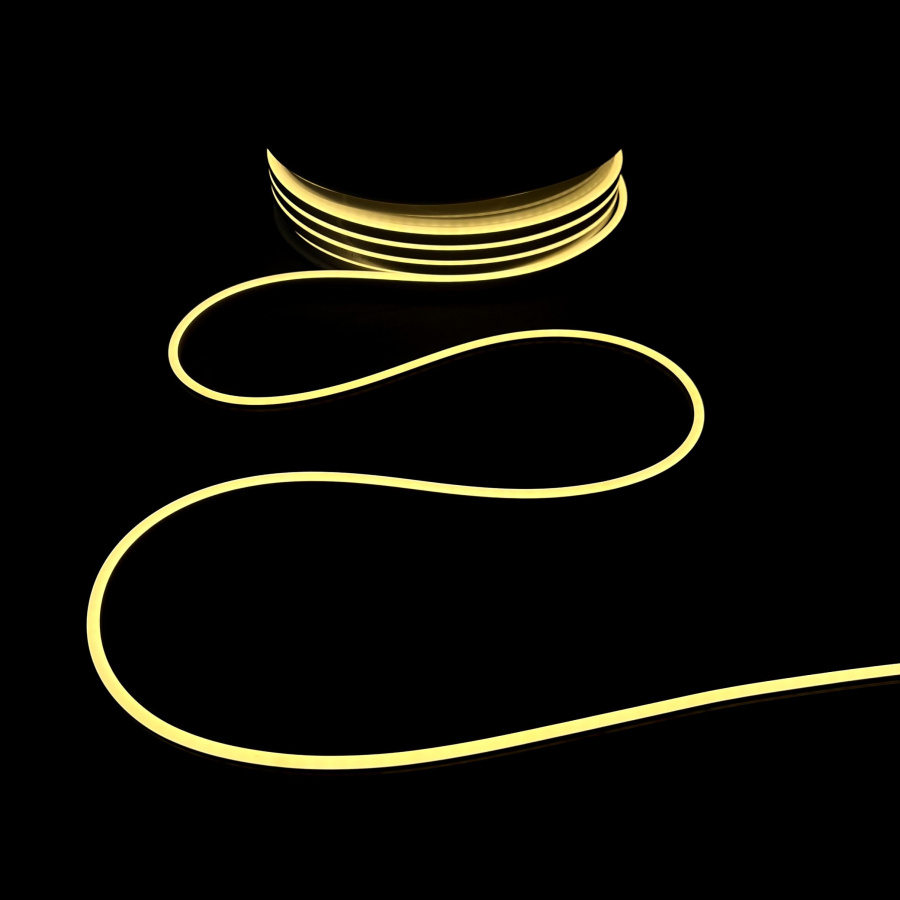 Односторонний Гибкий Неон 6х12мм Тепло-Белый 12В, IP65