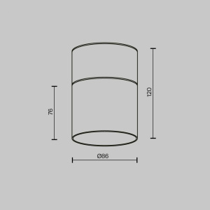 Потолочный светильник Technical C094CL-GX53-B