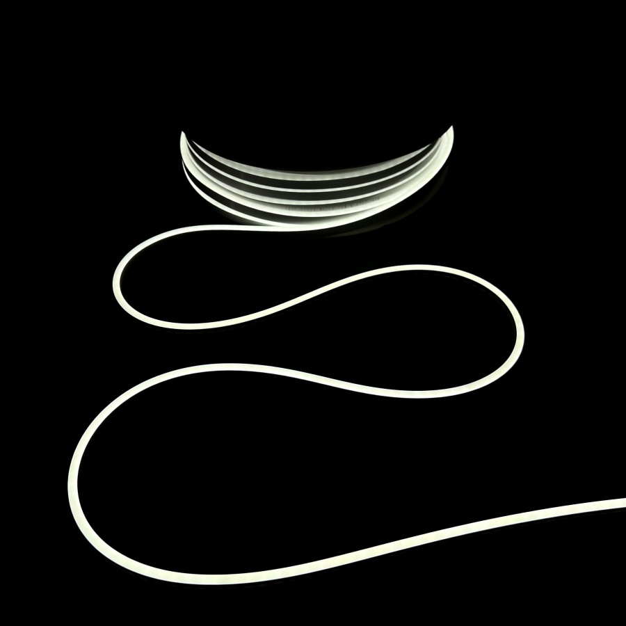 Односторонний Гибкий Неон 6х12мм Белый 12В, IP65