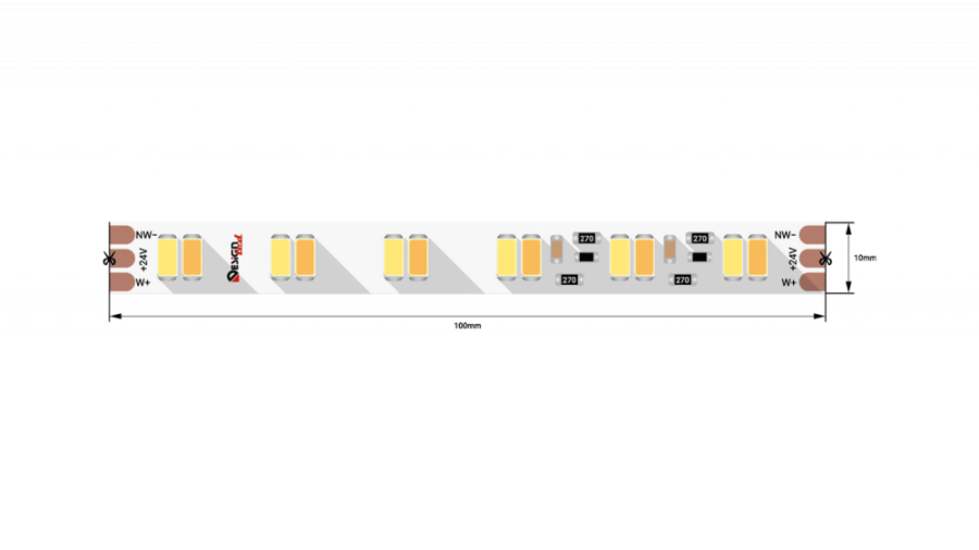 Лента светодиодная DesignLed DSG7120, Теплый белый + холодный белый (2700-6000K)