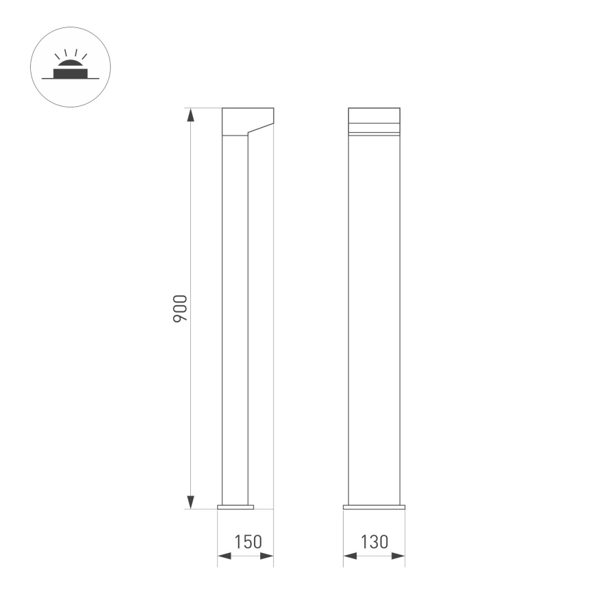 Светильник LGD-JASMUS-BOLL-H900-12W Warm3000 (BK, 93 deg, 230V) (Arlight, IP65 Металл, 3 года)
