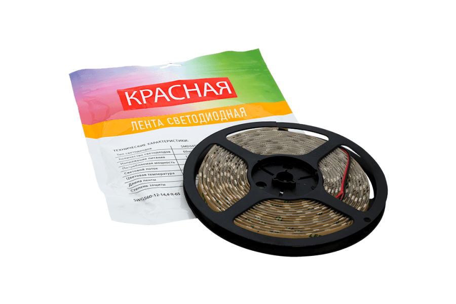 Лента светодиодная SWG SWG560, IP65, красный