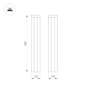 Светильник LGD-FLINT-BOLL-H900-18W Warm3000 (BK, 45 deg, 230V) (Arlight, IP65 Металл, 3 года)
