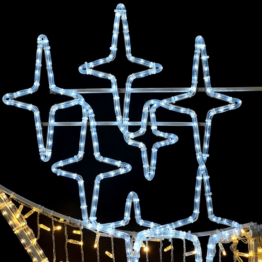 Светодиодная Консоль «Факел», 75 x 200 см, Тепло-Белая, 220В