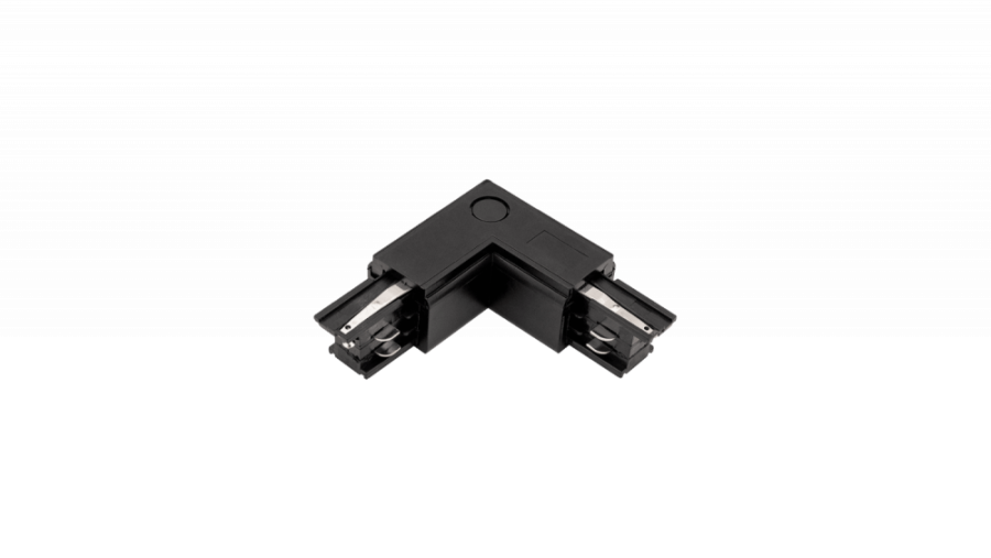 L-коннектор для трехфазного трека, правый, черный