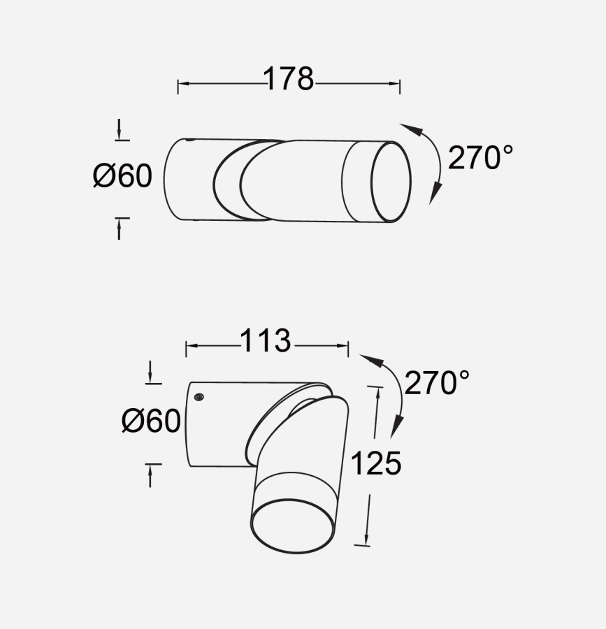 Настенно-потолочный светильник 1985 Gr