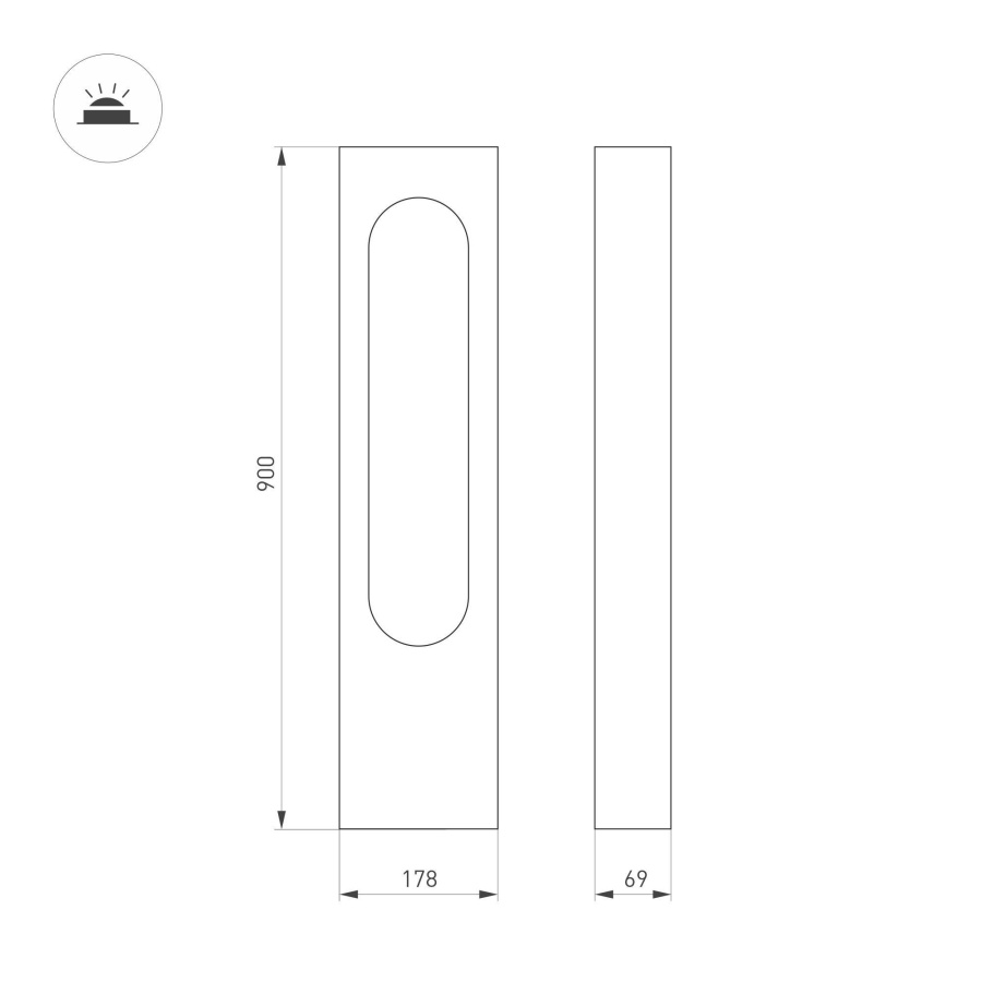 Светильник LGD-MUSE-BOLL-H900-12W Warm3000 (DG, 296 deg, 230V) (Arlight, IP65 Металл, 3 года)