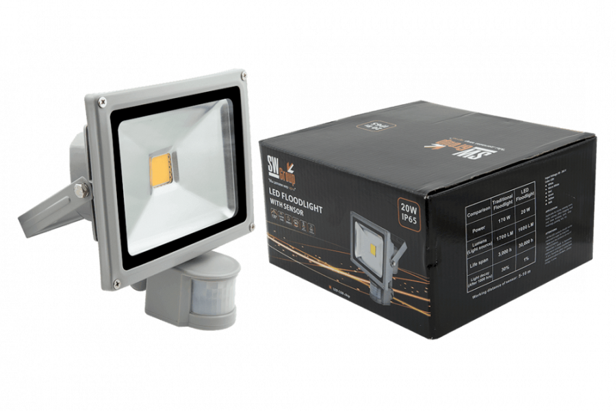 Прожектор светодиодный COB, FL-COB-20-WW-S