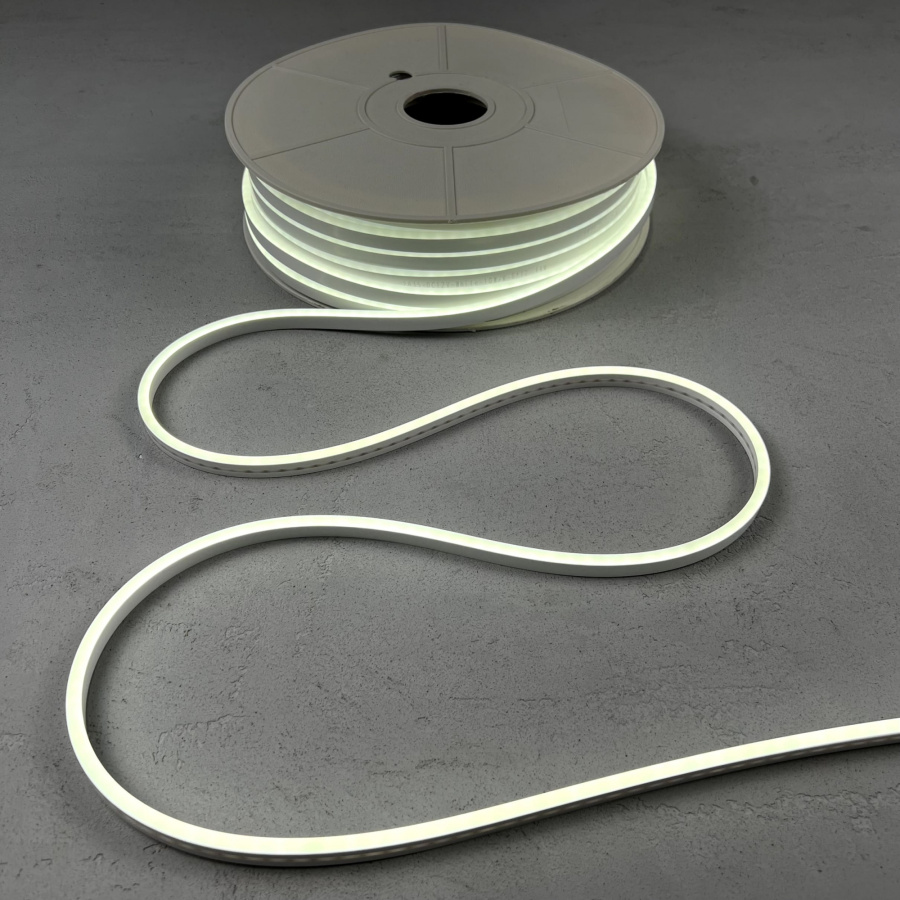 Односторонний Гибкий Неон 6х12мм Белый 12В, IP65