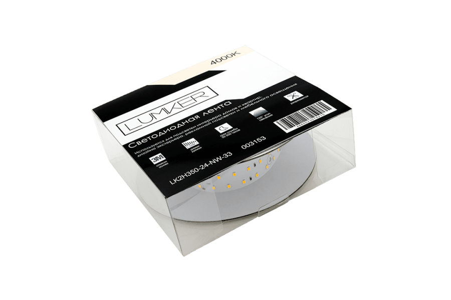 Лента светодиодная Lumker LK2H, 350 LED/м, 31 Вт/м, 24В, IP33, Нейтральный белый (4000K)