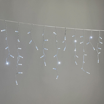 Гирлянда Бахрома 3,1 x 0,5 м Белая 220В, 120 LED, Провод Белый Каучук 2,3мм, IP65
