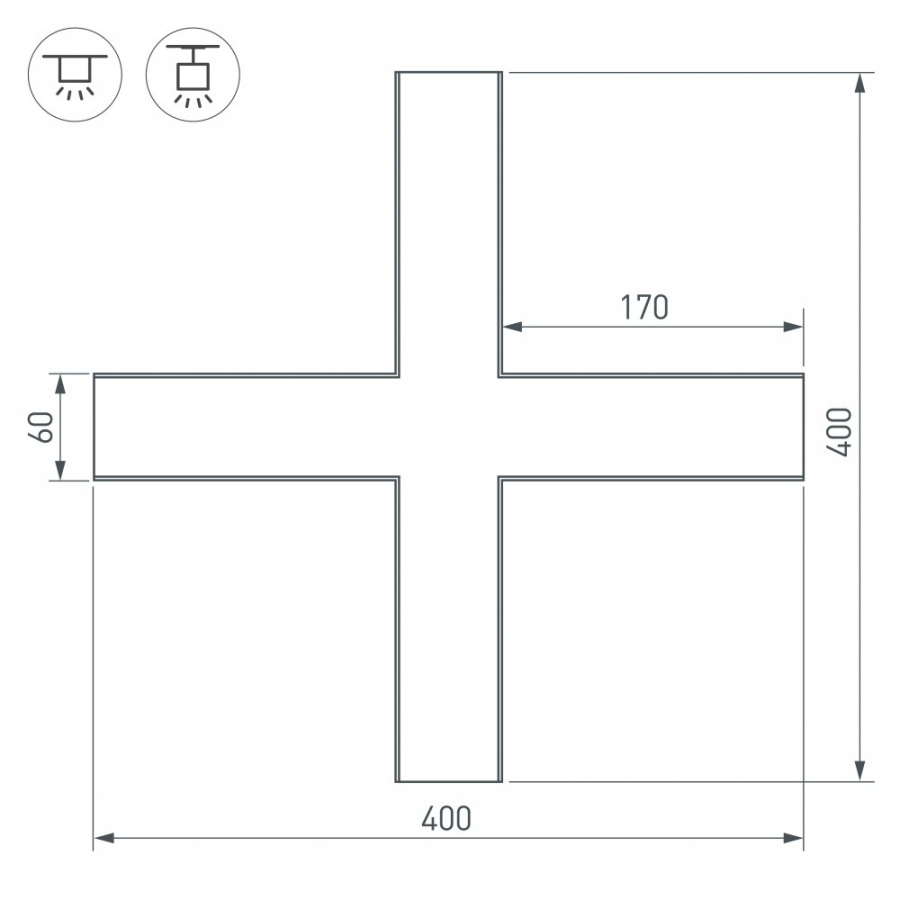 Крестовина SL-LINE-6070 (Arlight, Металл)
