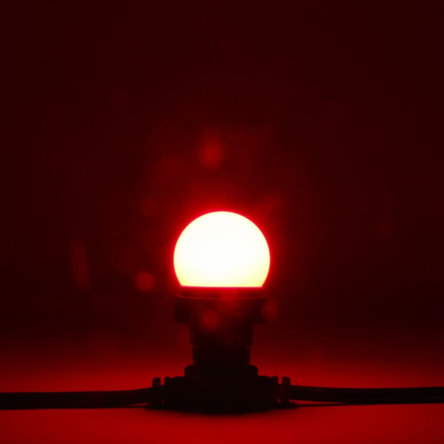 Лампа Ø45 мм для Белт-лайта 220В, Цоколь E27, 2Вт, Красная