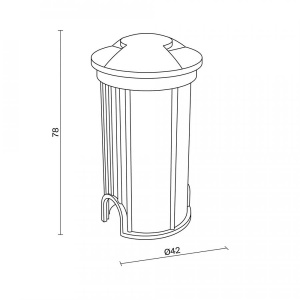 Встраиваемый светильник Outdoor O044DL-L1S3K1