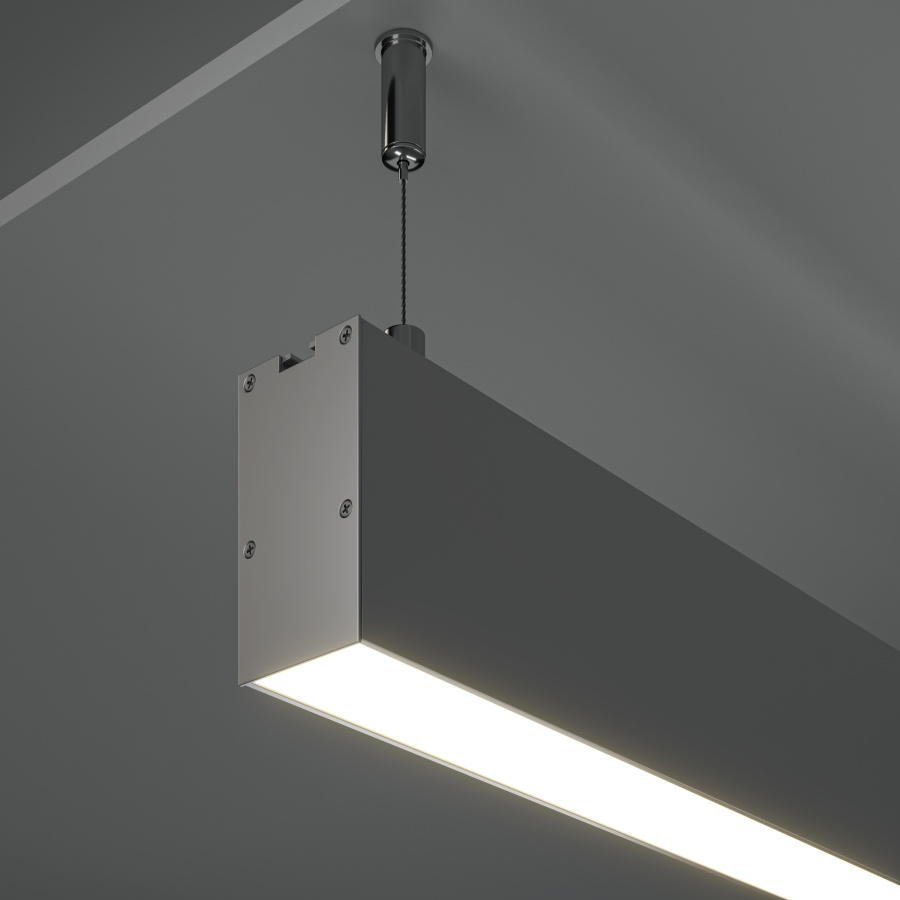 Алюминиевый профиль подвесной - накладной 35x66 для светодиодной ленты Led Strip ALM-3566-S-2M