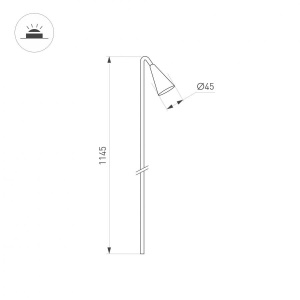 Светильник KT-HAREBELL-BOLL-H1145-3W Warm3000 (BK, 40 deg, 24V) (Arlight, IP65 Металл, 3 года)