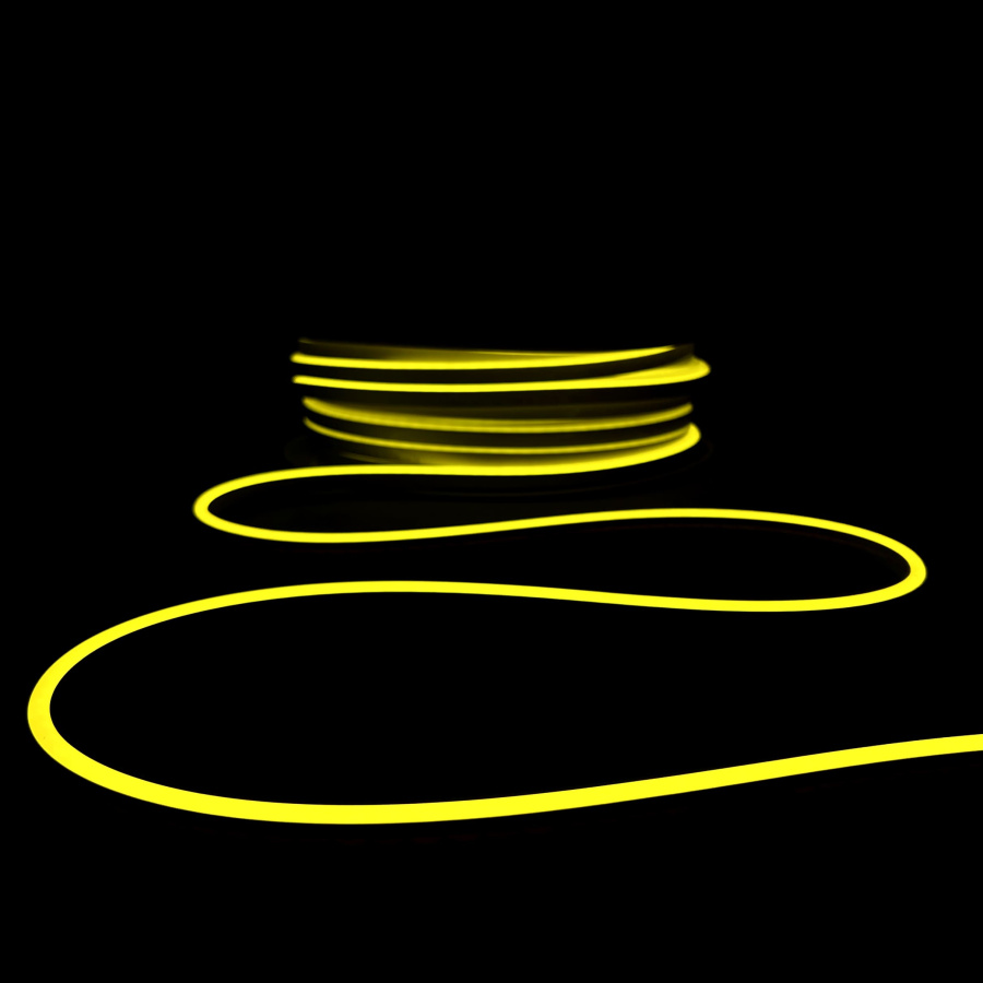 Односторонний Гибкий Неон 6х12мм Желтый 12В, IP65