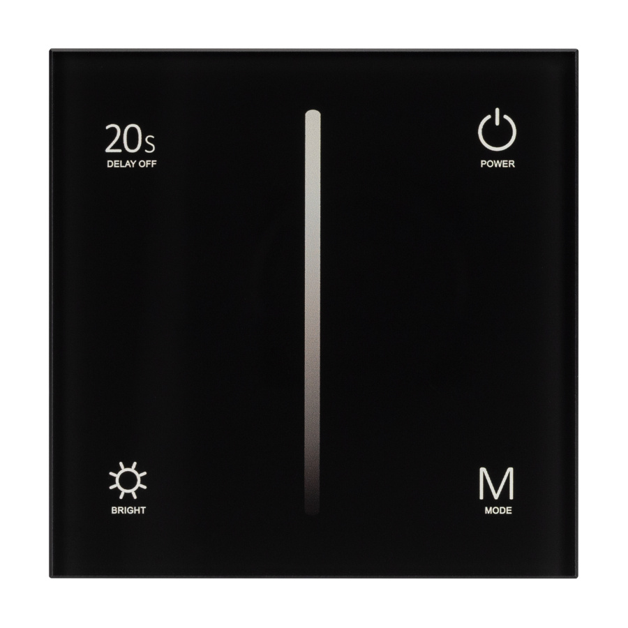 Панель SMART-P36-DIM-IN Black (230V, 1.2A, TRIAC, Sens, 2.4G) (Arlight, IP20 Пластик, 5 лет)