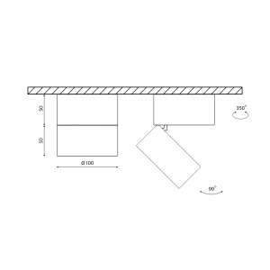 Светильник DesignLed MJ-1002, поворотный, черный, Теплый белый (3000К)