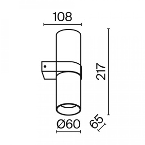 Настенный светильник (бра) Technical C069WL-02MG