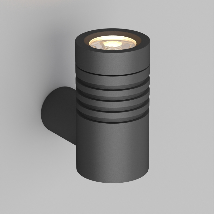 Светильник KT-RAY-WALL-R46-3W Day4000 (GR, 24 deg, 24V) (Arlight, IP65 Металл, 3 года)