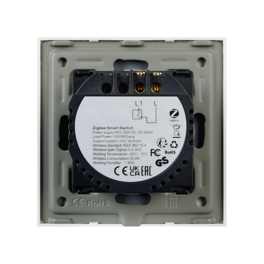 Выключатель сенсорный SWT-OMALI-S01-ZB-GD (250V, 10A, Zigbee) (Arlight, Стекло)