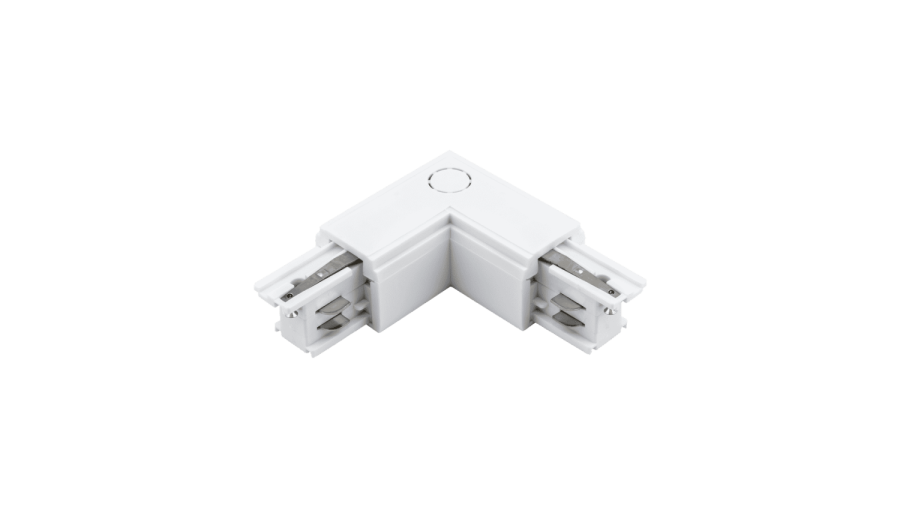 L-коннектор для трехфазного трека, правый, белый