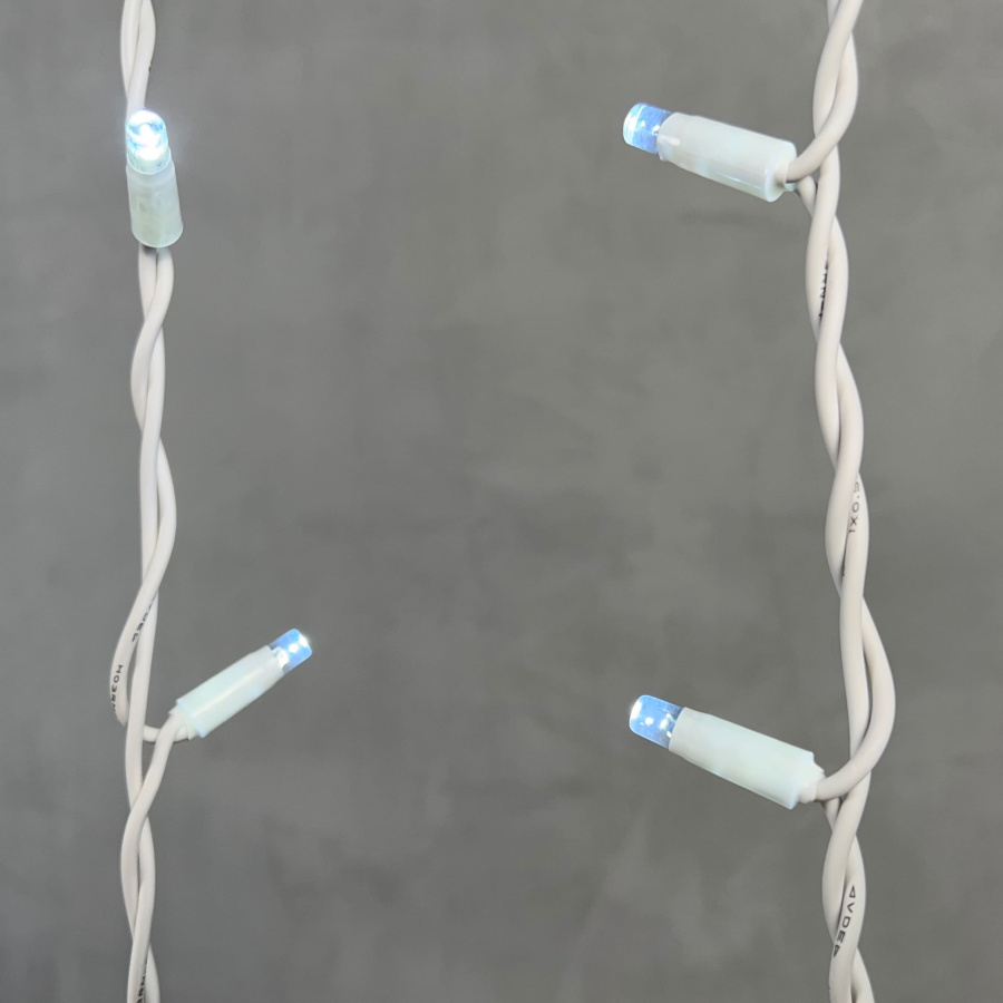 Гирлянда Бахрома 3,2 x 0,9 м Белая 220В, 168 LED, Провод Белый Каучук, IP65