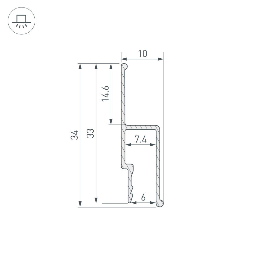Профиль STRETCH-WALL-TECH-2000 (Arlight, Алюминий)