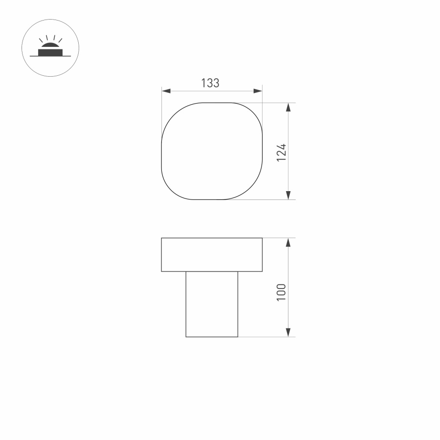 Светильник LGD-SWAMP-BOLL-H100-7W Warm3000 (GR, 93 deg, 230V) (Arlight, IP65 Металл, 3 года)