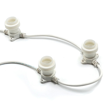 Белт-Лайт LTC 10м, Провод Белый Каучук, Шаг 100 см, 10 Патронов, IP65