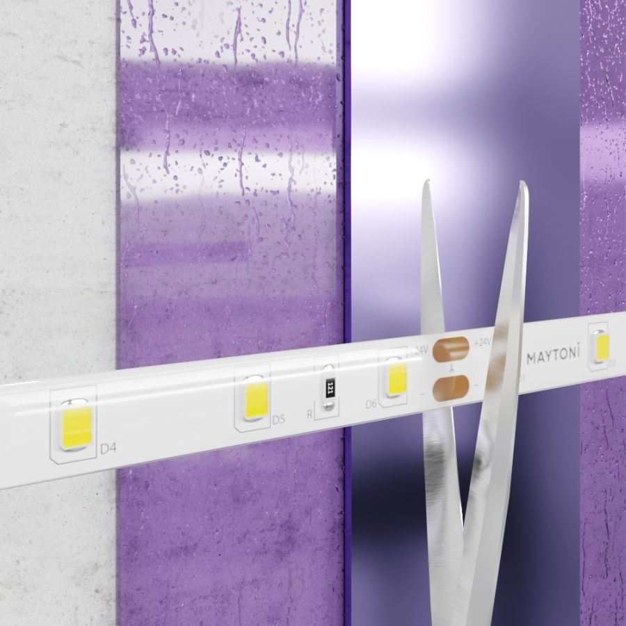 Светодиодная лента 24В 2835 7,2Вт/м 4000K 5м IP65