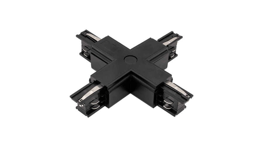 X-коннектор для трехфазного трека, черный