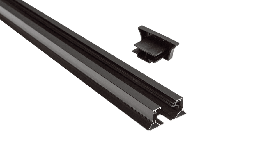 Шинопровод однофазный накладной, черный