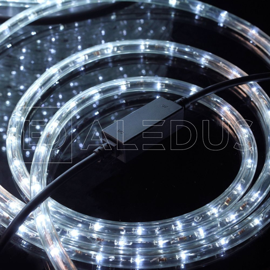 Дюралайт ALEDUS, 220 В, 13 мм, бухта 10 м, белый